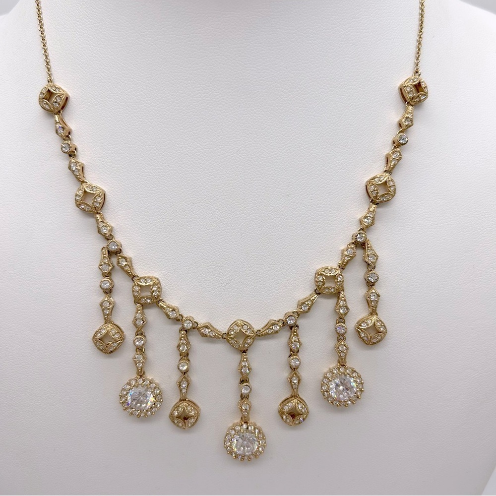 Nadri Crystal Drop Necklace